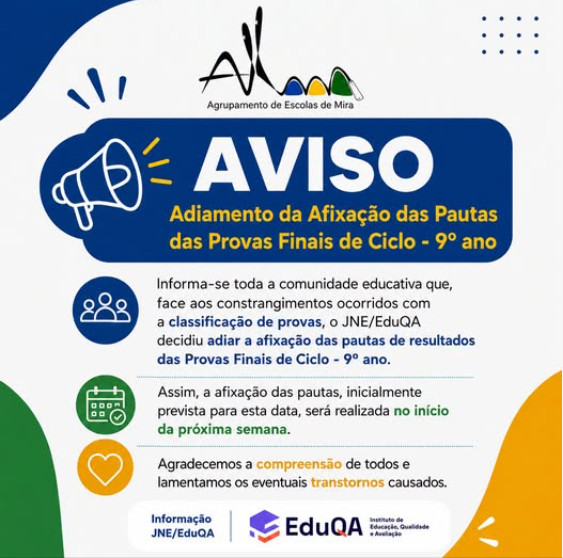 Adiamento das pautas do nono ano