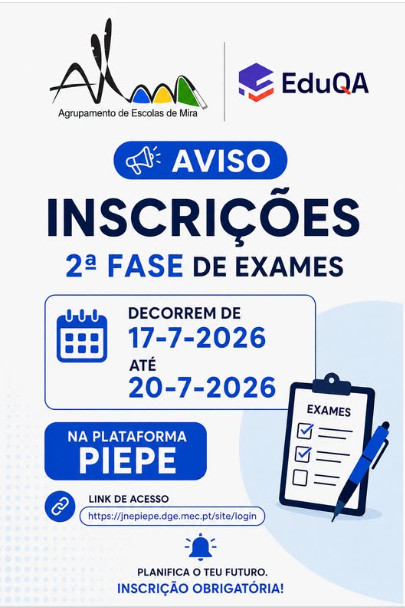Inscrições para a segunda fase