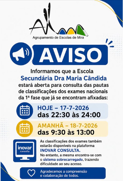 Pautas dos exames nacionais da primeira fase