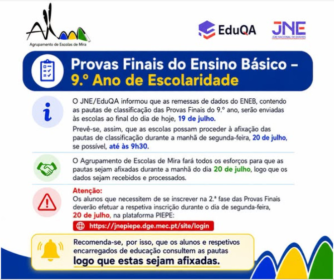 Provas Finais do 9.º ano